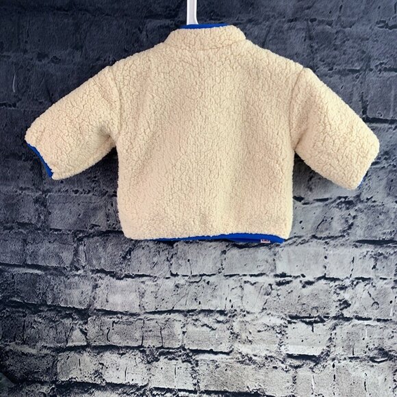 Lego X Collection 0-3 Months Baby Contrast Pocket Sherpa Jacket Cream Blue Red - Picture 6 of 6